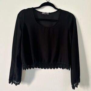 AE Don’t Ask Why Cropped Sheer Top